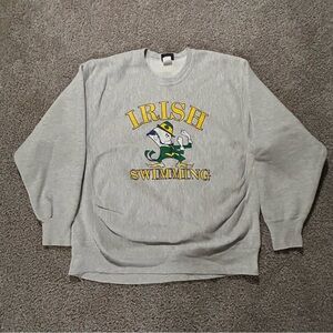 Jansport Gray Irish Swimming Crewneck Sweater